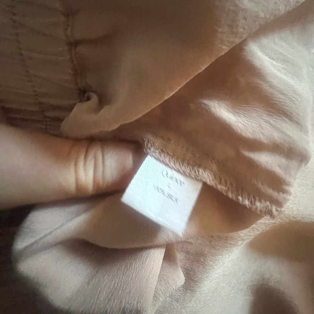 Quince Women's Washable Silk Sleepwear Set Size L Toasted Almond - Picture 9 of 10